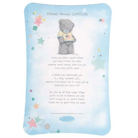 Me to You Bear Friends Always Certificate £1.50